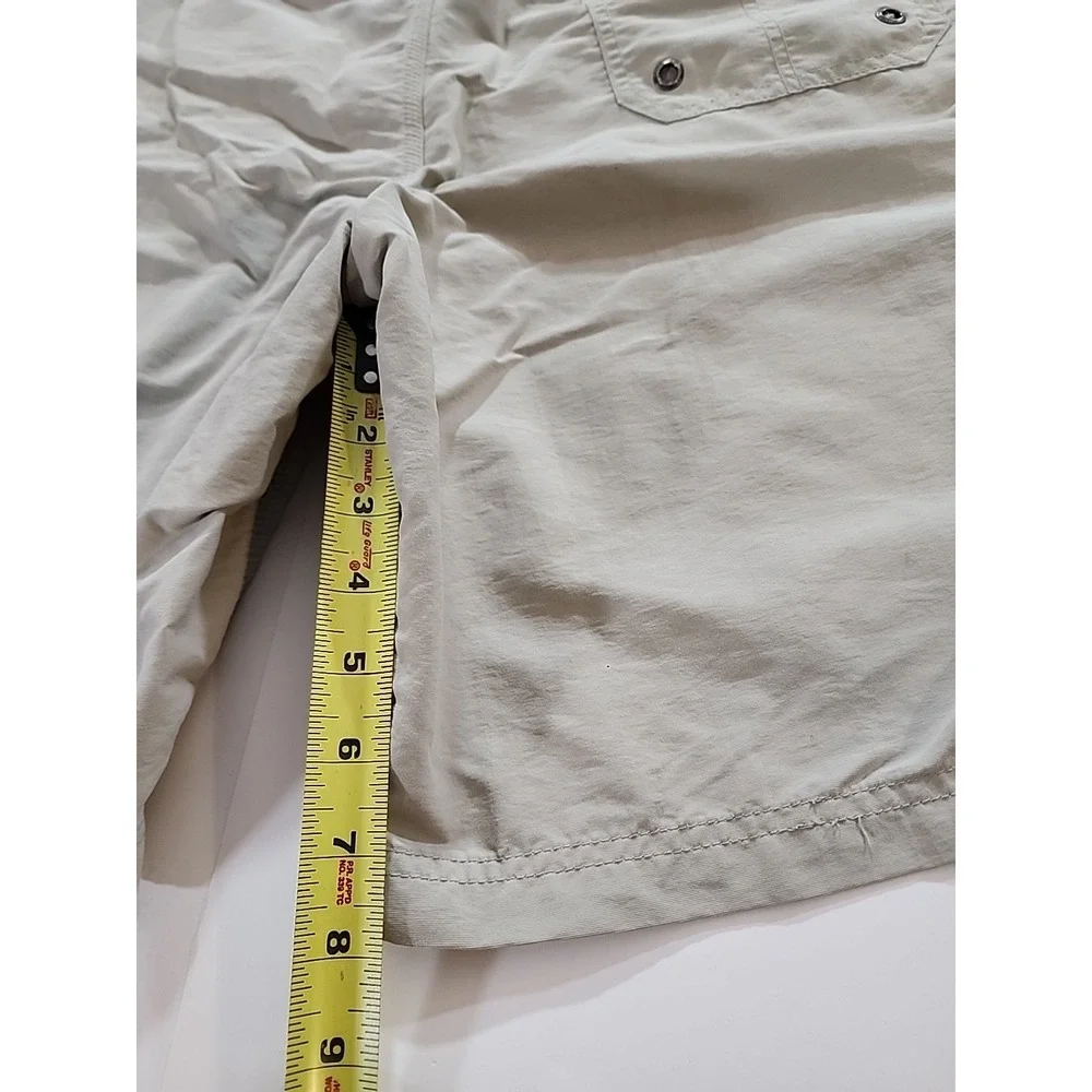 Vintage Abercrombie & Fitch Men's 34 Beige Nylon Board Shorts - Picture 11 of 11
